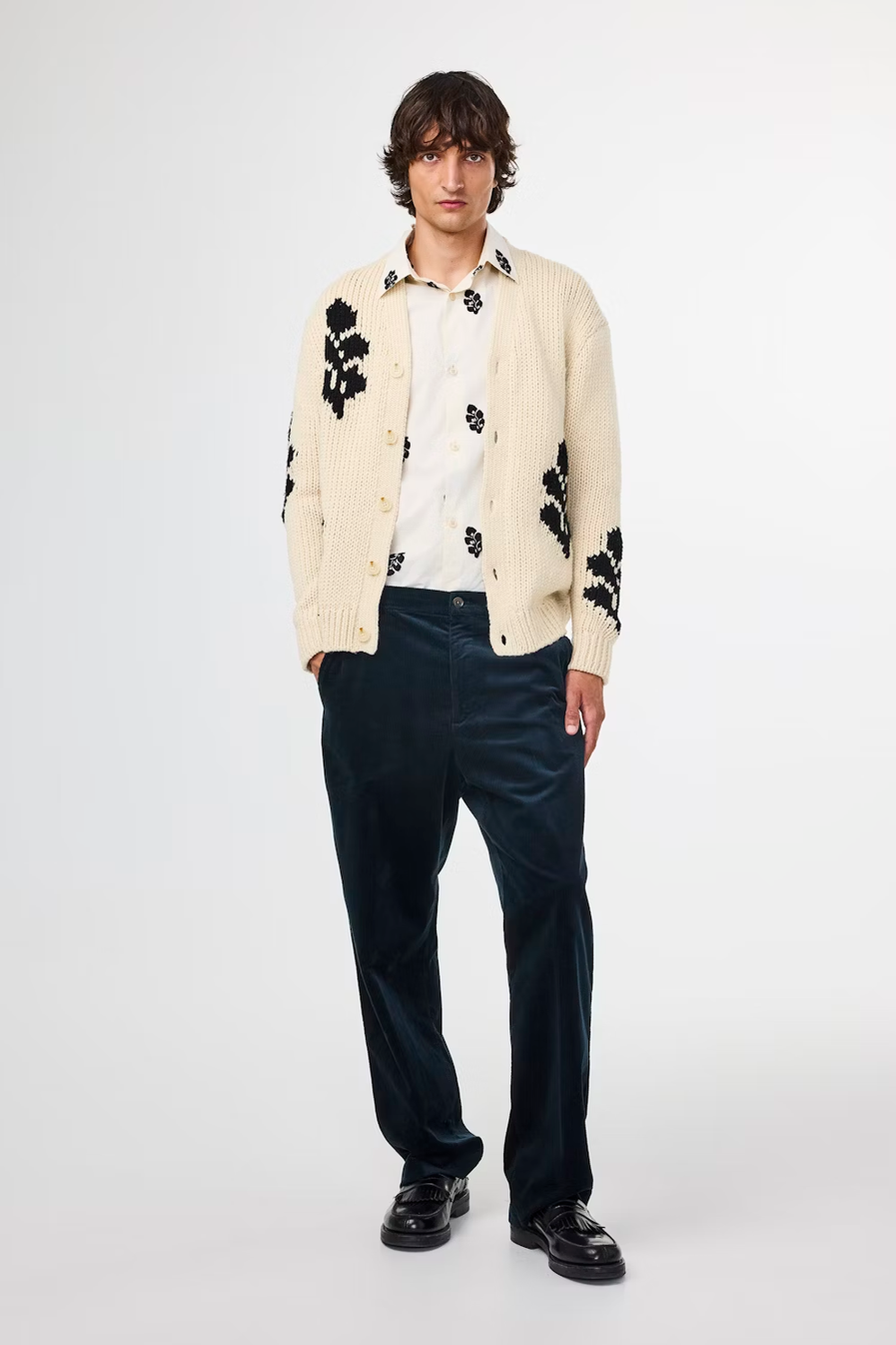 Mika Intarsia Cardigan - Ecru - DUNE + SALT