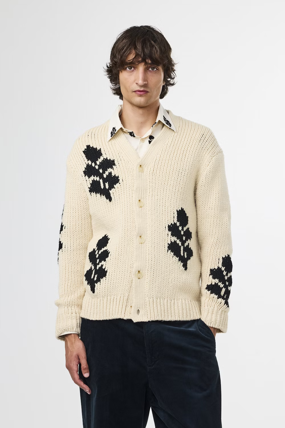 Mika Intarsia Cardigan - Ecru - DUNE + SALT