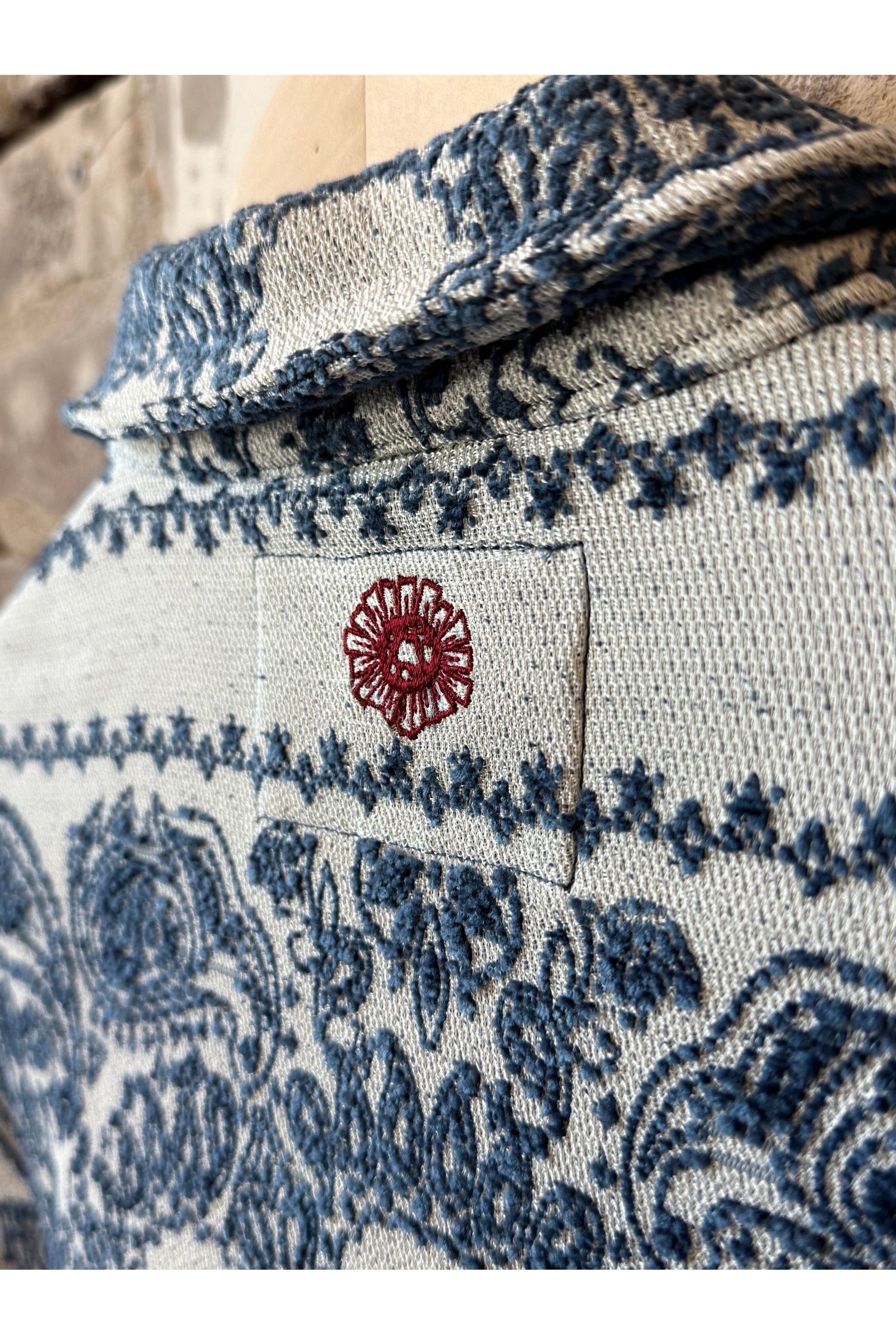 The Paisley Blanket Shirt Jacket - Indigo - DUNE + SALT