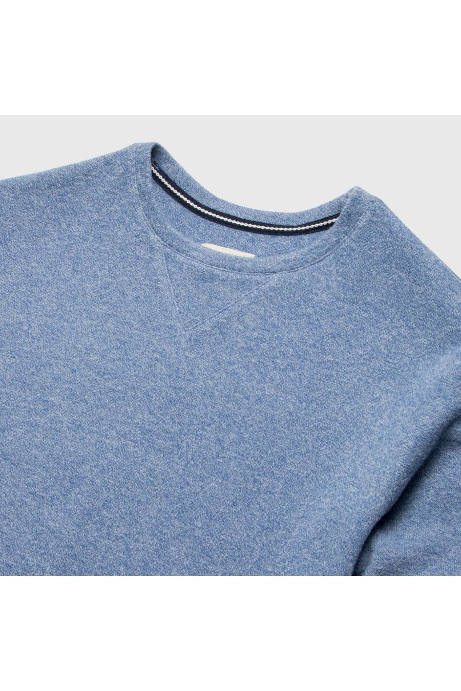 Butch Cashmist Crewneck - Blue Heather - DUNE + SALT