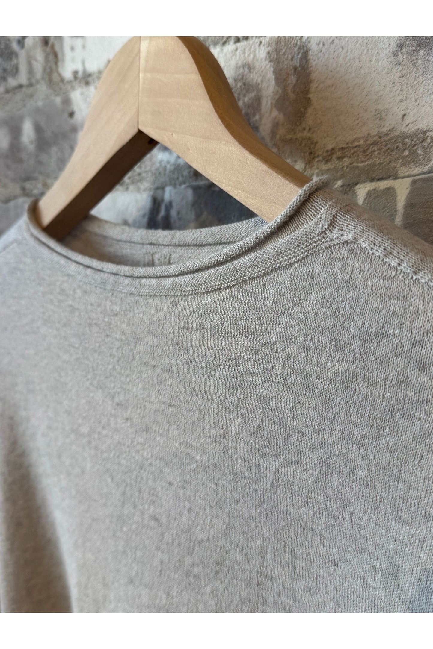Cotton Linen Square Pullover - Top Grey - DUNE + SALT