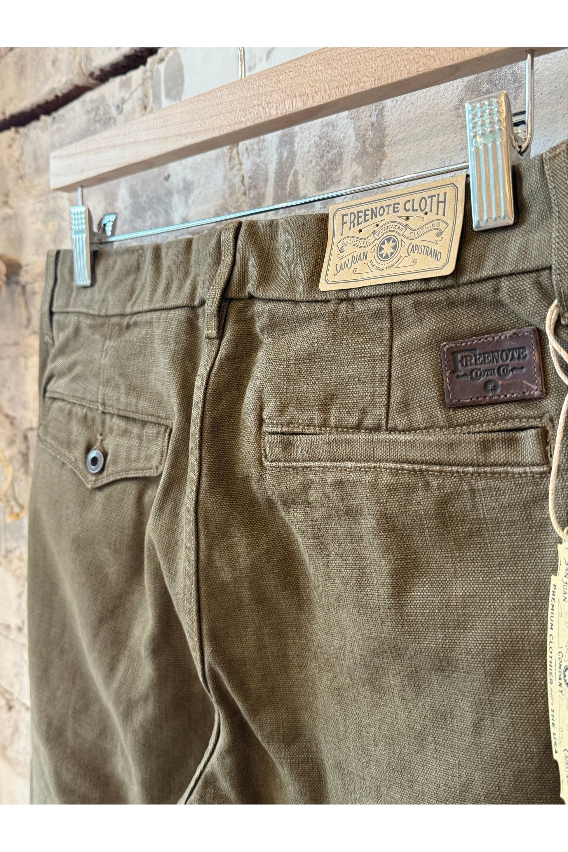 14 Ounce Slub Worker's Chino - Army Green - DUNE + SALT
