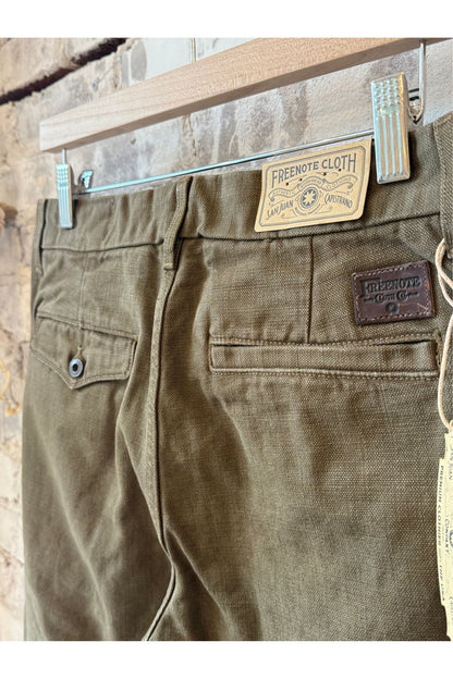 14 Ounce Slub Worker's Chino - Army Green - DUNE + SALT