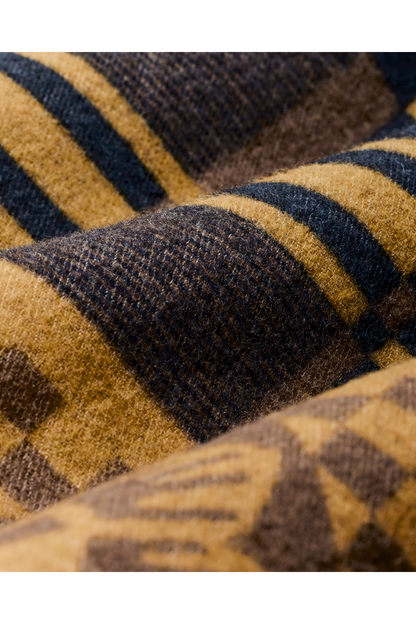 Blanket Wool Overshirt - Flower Blanket Plaid / Bronze Brown - DUNE + SALT