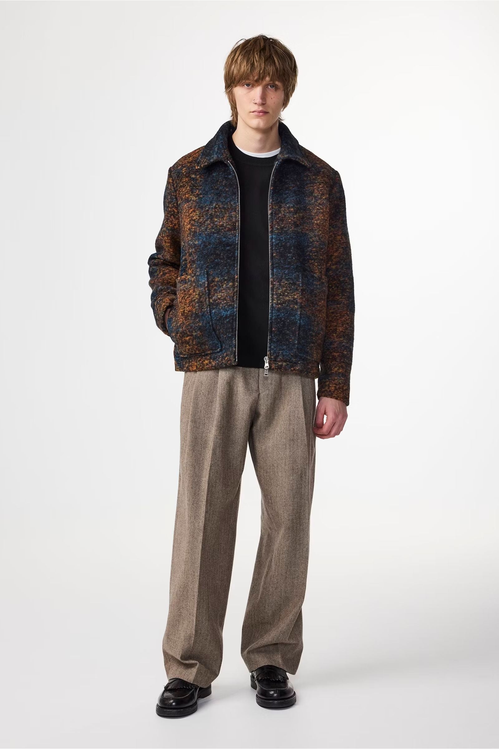 Gael Jacquard Jacket - Blue Multi - DUNE + SALT