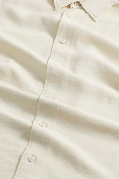 Colby Viscose-Blend Shirt - Ivory - DUNE + SALT