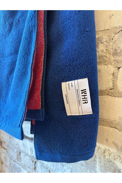 Plumeria Towel - Blue/Red - DUNE + SALT