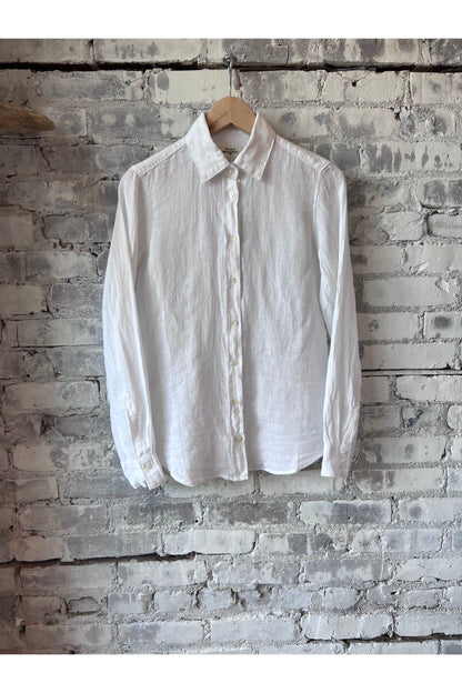 Coraz Linen Shirt - White - DUNE + SALT