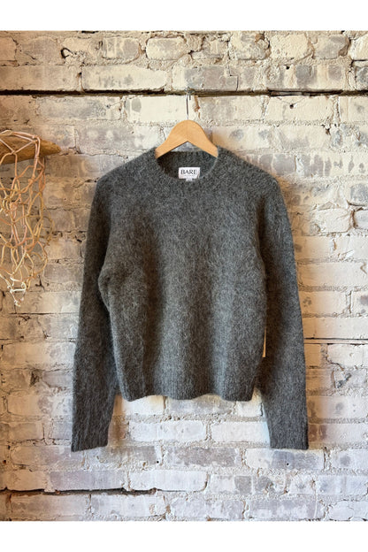 Suri Alpaca Crewneck - Stone - DUNE + SALT