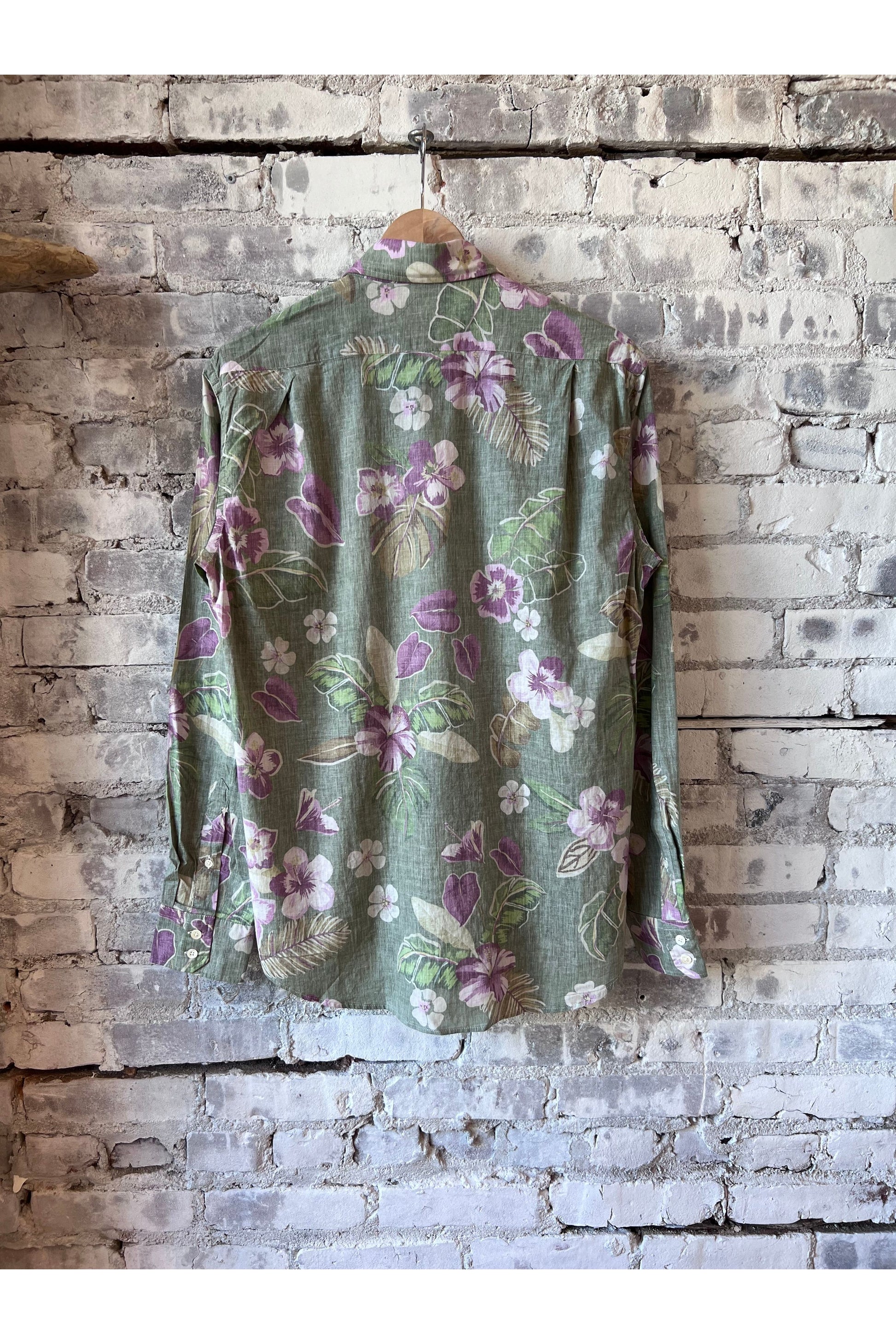 Paul Hawaiian Print Cotton Shirt - Army - DUNE + SALT