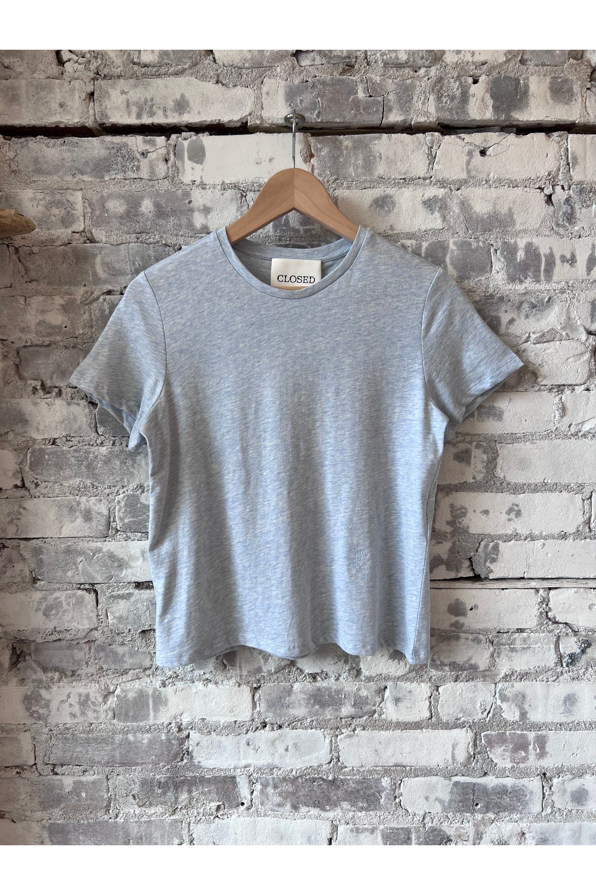 T-Shirt in Melange - Lazio Blue - DUNE + SALT