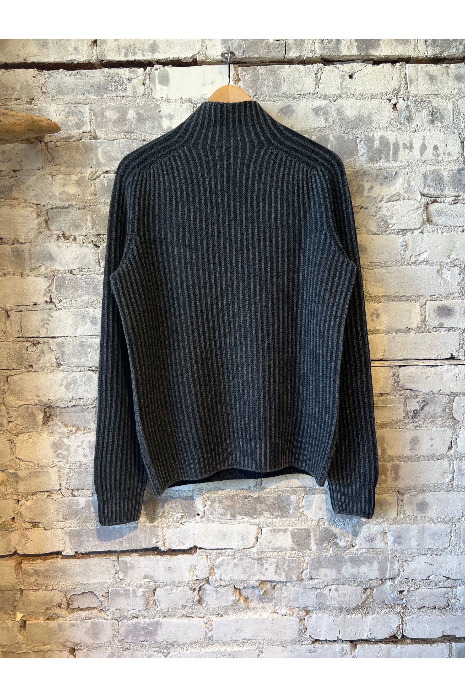 Reversible Foggy Mock Sweater - Navy - DUNE + SALT
