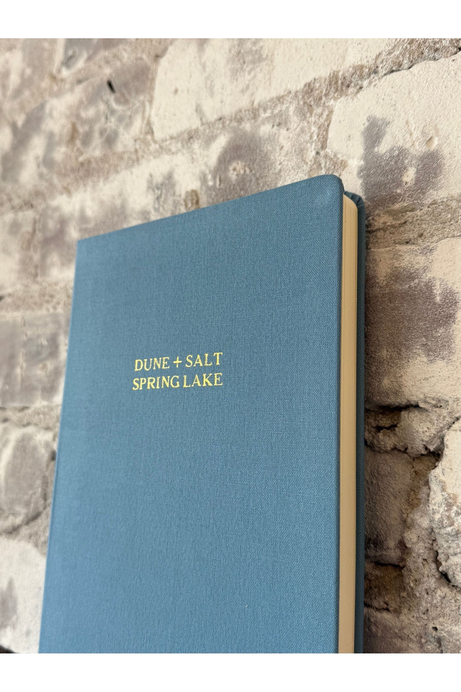 Foil Embossed Linen Notebook - Dusty Blue/Gold - DUNE + SALT