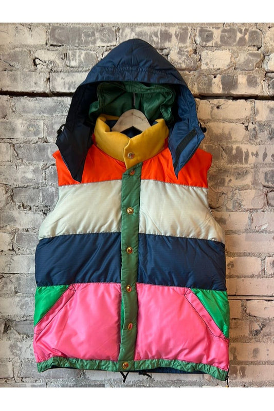SUPERVINTAGE NYLON MIXUP CANYONKID PUFFY VEST - Mixup - DUNE + SALT