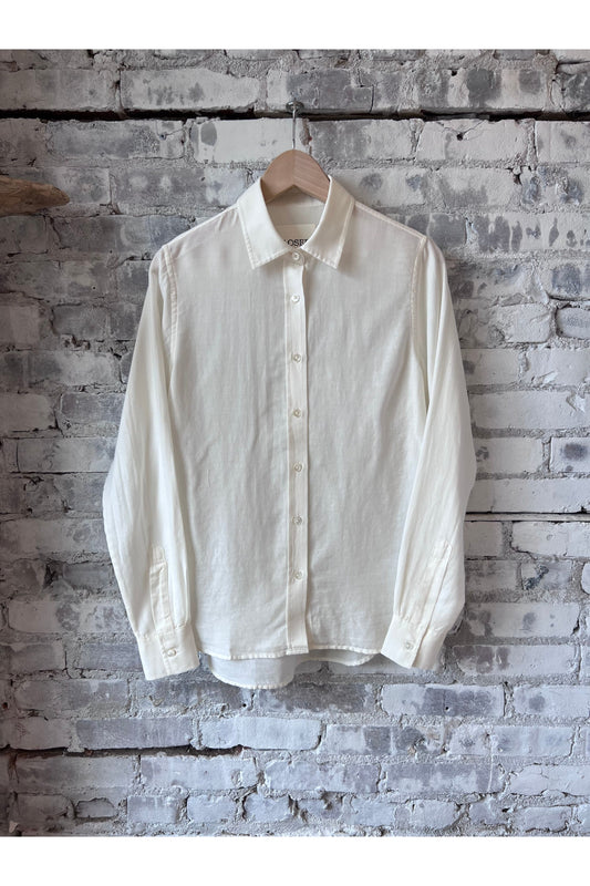 Cotton/Cashmere Blended Blouse - Ivory - DUNE + SALT
