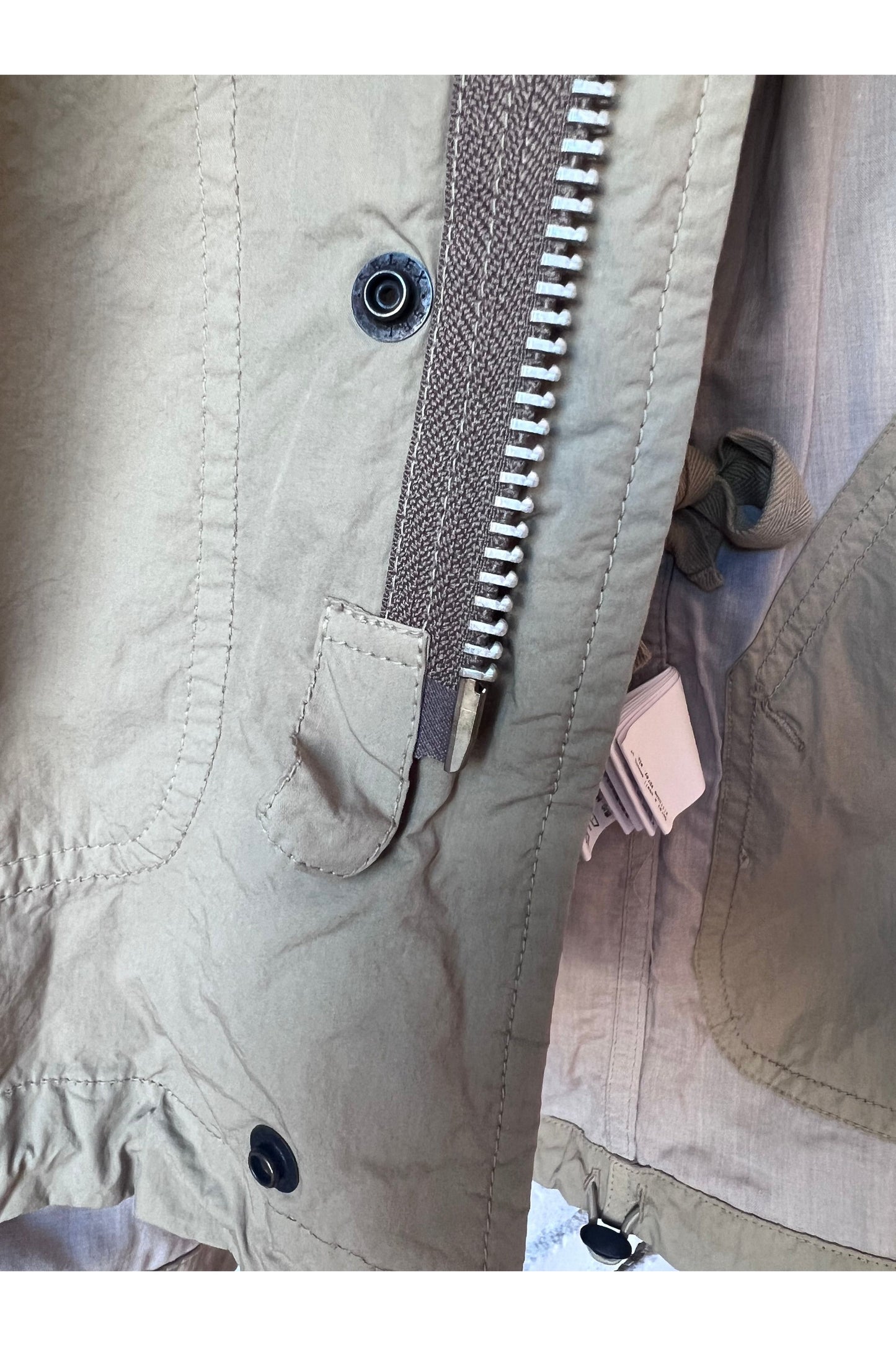 Cotton Twill Typewriter Parka - Beige - DUNE + SALT