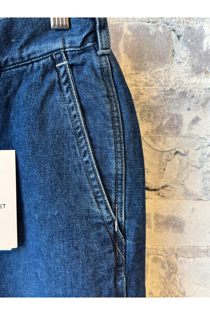 CO/LI Denim Peg Top Pants - Indigo Blue - DUNE + SALT