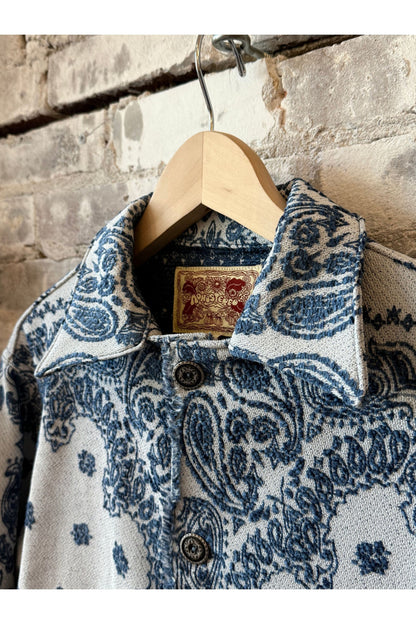 The Paisley Blanket Shirt Jacket - Indigo - DUNE + SALT