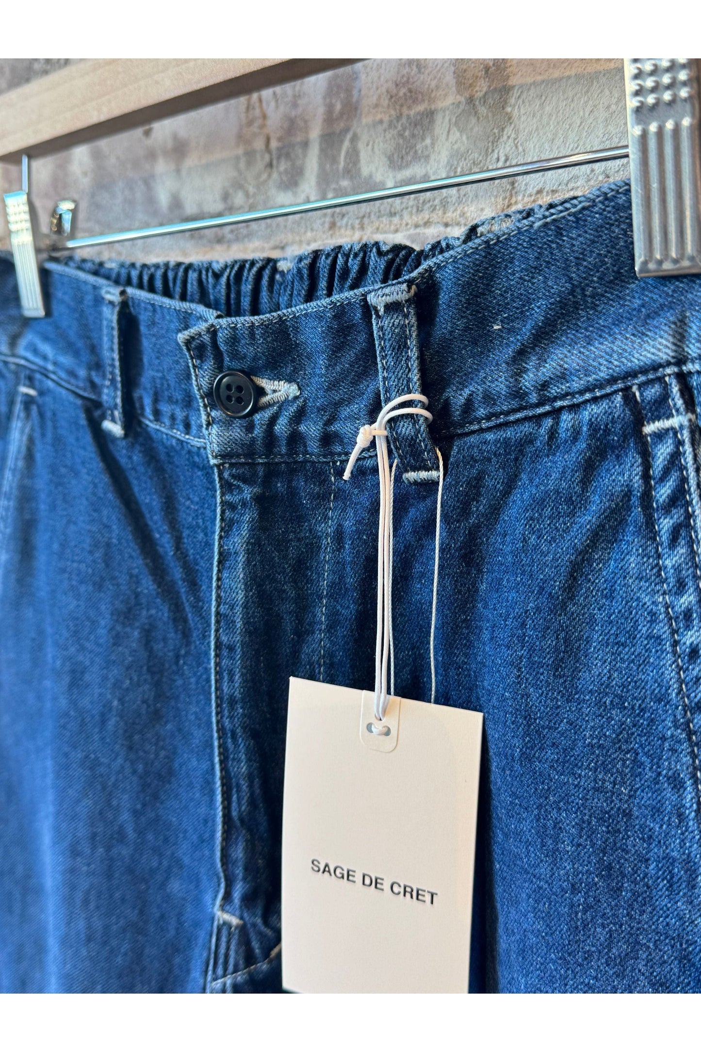 CO/LI Denim Peg Top Pants - Indigo Blue - DUNE + SALT