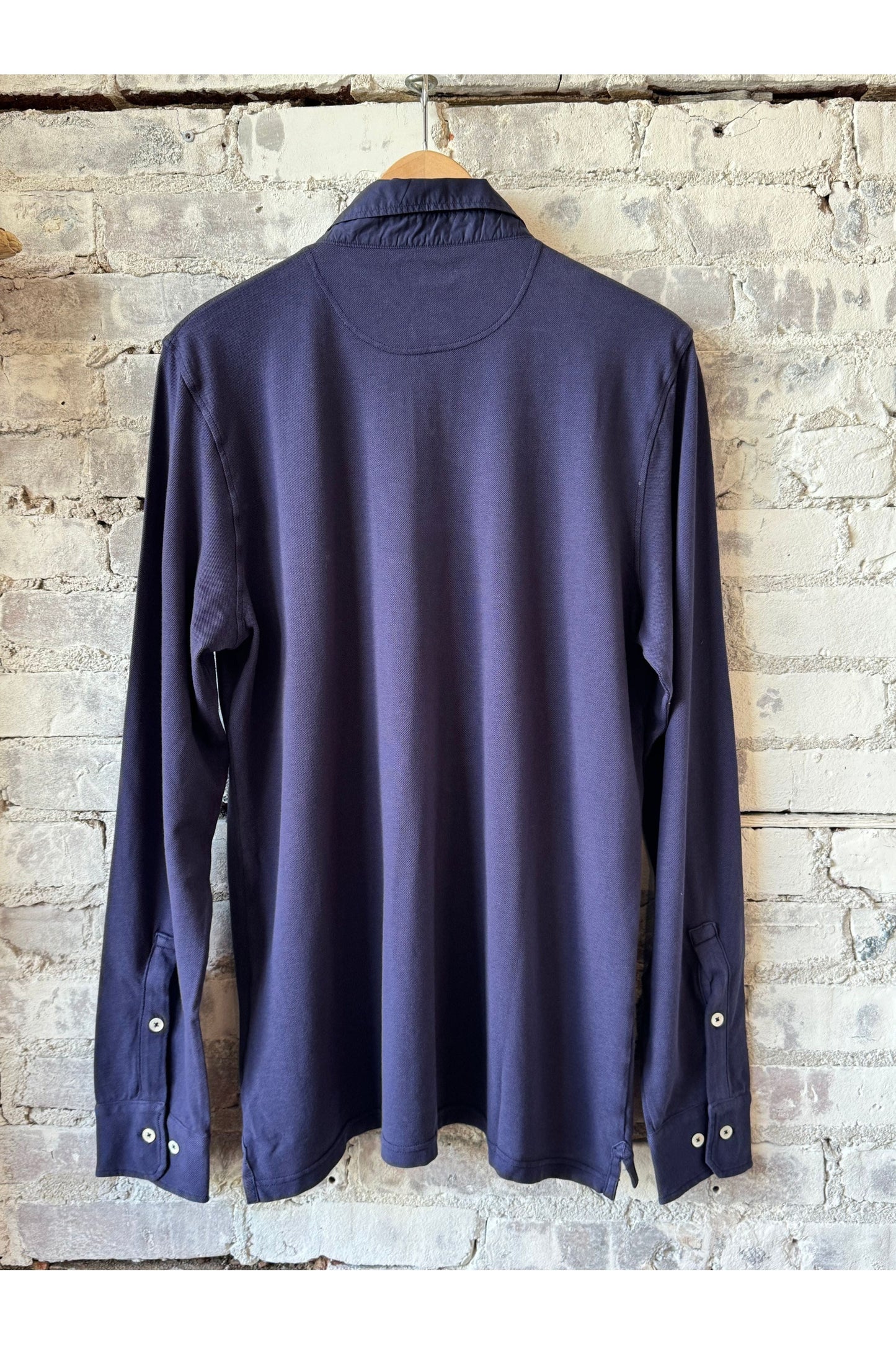 Cotton Piqué Rugby Polo - Navy - DUNE + SALT