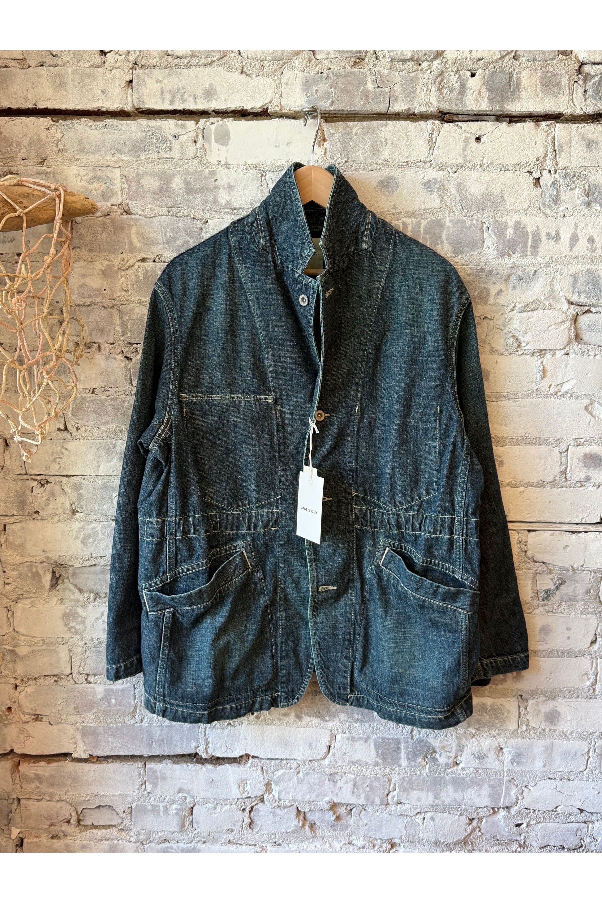 11 oz CO/LI Denim Coverall Jacket - Navy - DUNE + SALT