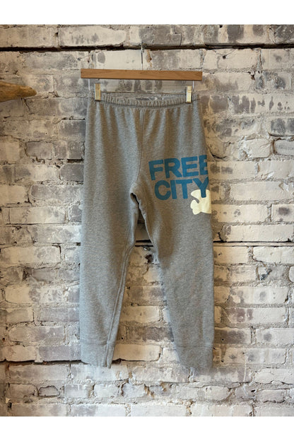 FREECITY HEATHER 3/4 sweats - heather skies - DUNE + SALT