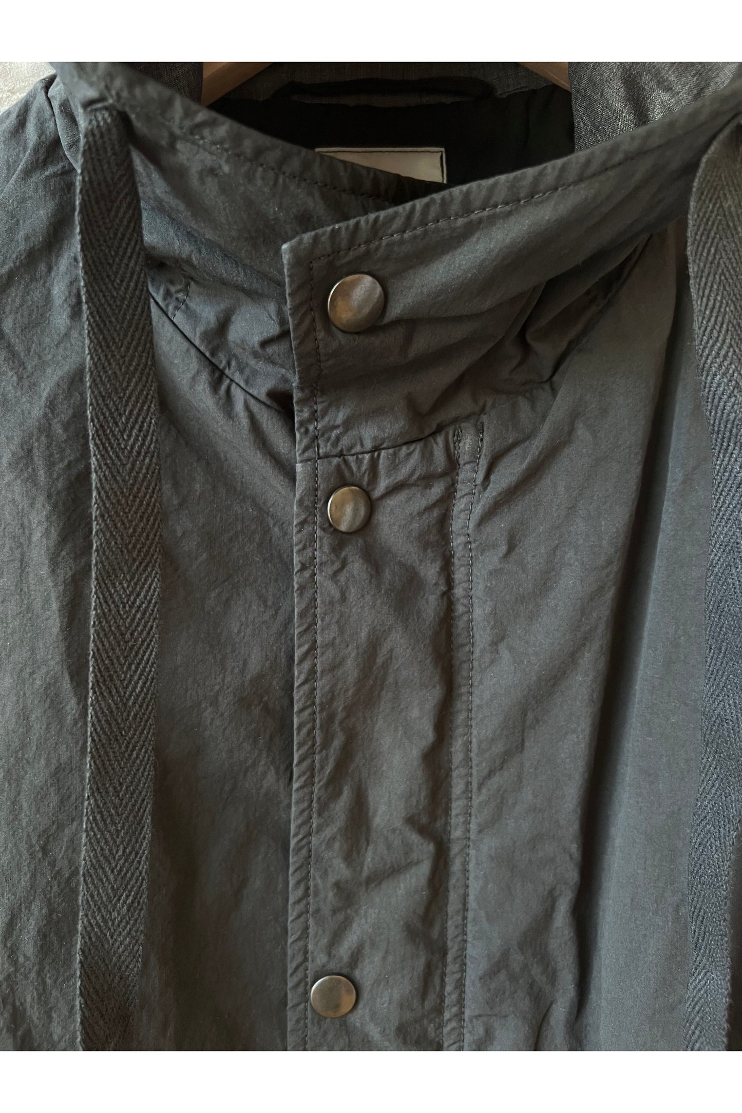 Cotton Twill Typewriter Parka - Black - DUNE + SALT