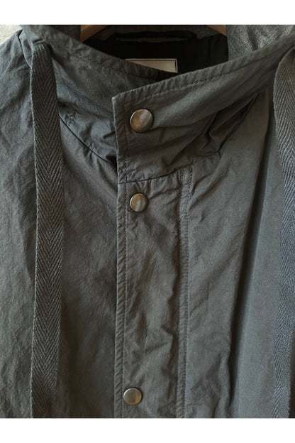 Cotton Twill Typewriter Parka - Black - DUNE + SALT