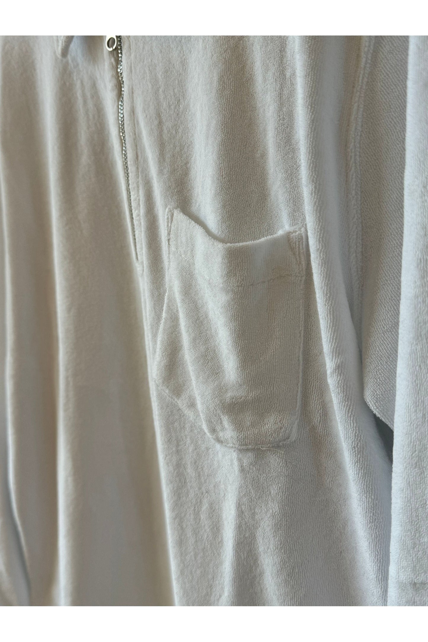 Terry Zip Sweatshirt - White - DUNE + SALT