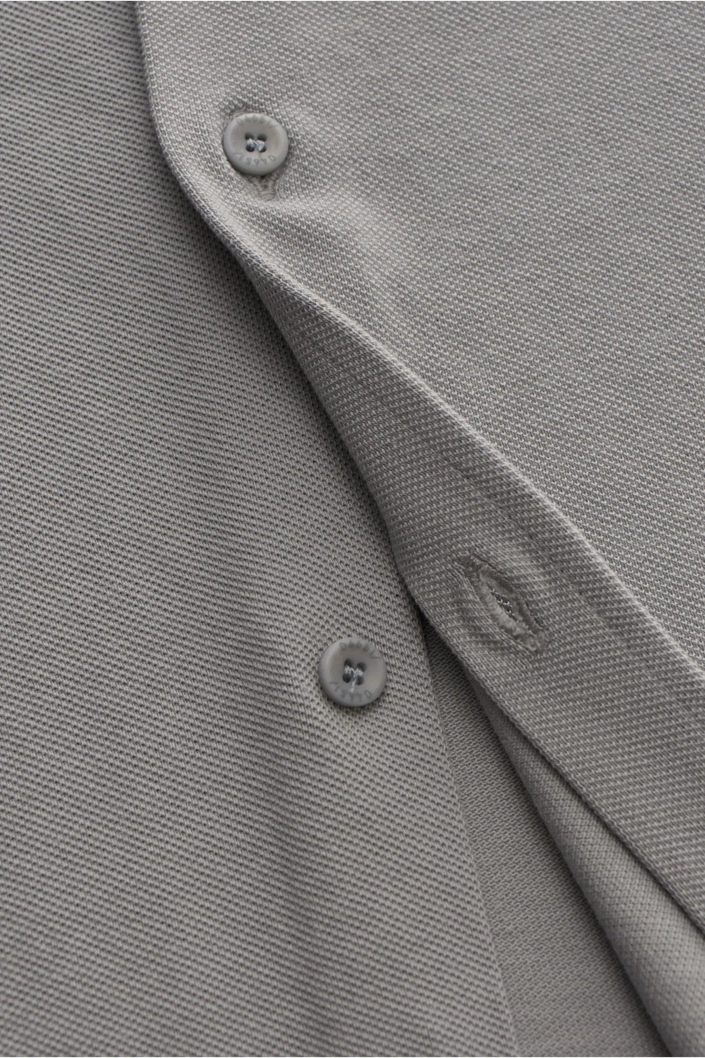 Piqué Slim Collar Shirt - Grey - DUNE + SALT