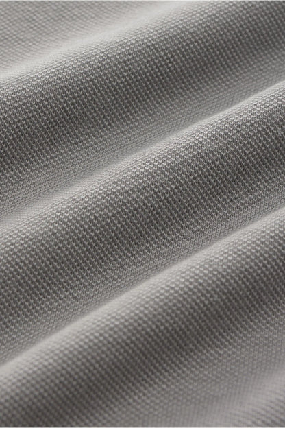 Piqué Slim Collar Shirt - Grey - DUNE + SALT