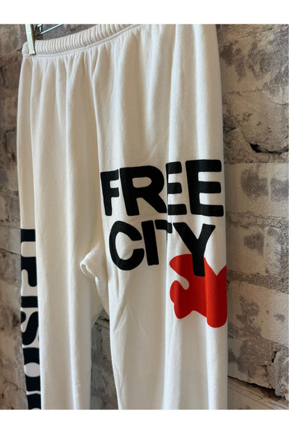 CIRCA'99 OG LETSGO OLDSCHOOL POLYBLEND/FLUFF sweat - superwhite - DUNE + SALT