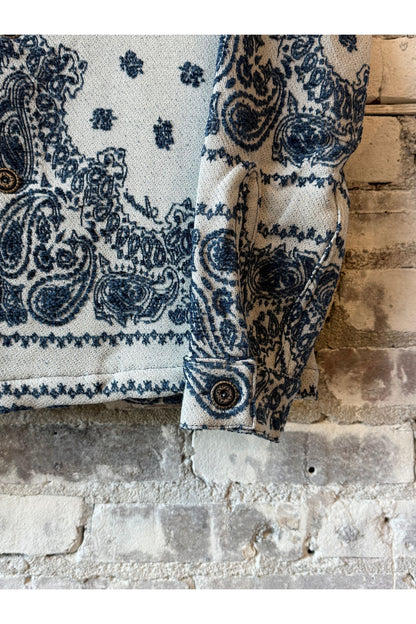 The Paisley Blanket Shirt Jacket - Indigo - DUNE + SALT