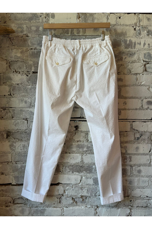 Seersucker Pants - White - DUNE + SALT