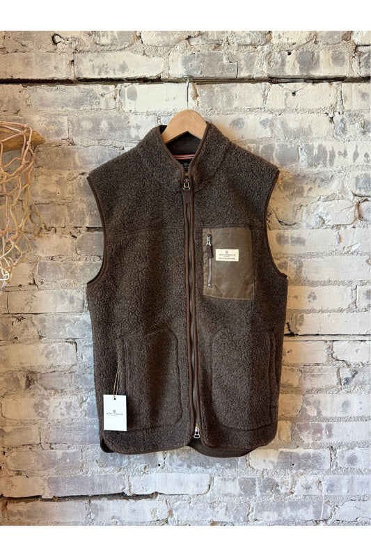 Men's Heroes Wool Fleece Vest - Cowboy - DUNE + SALT