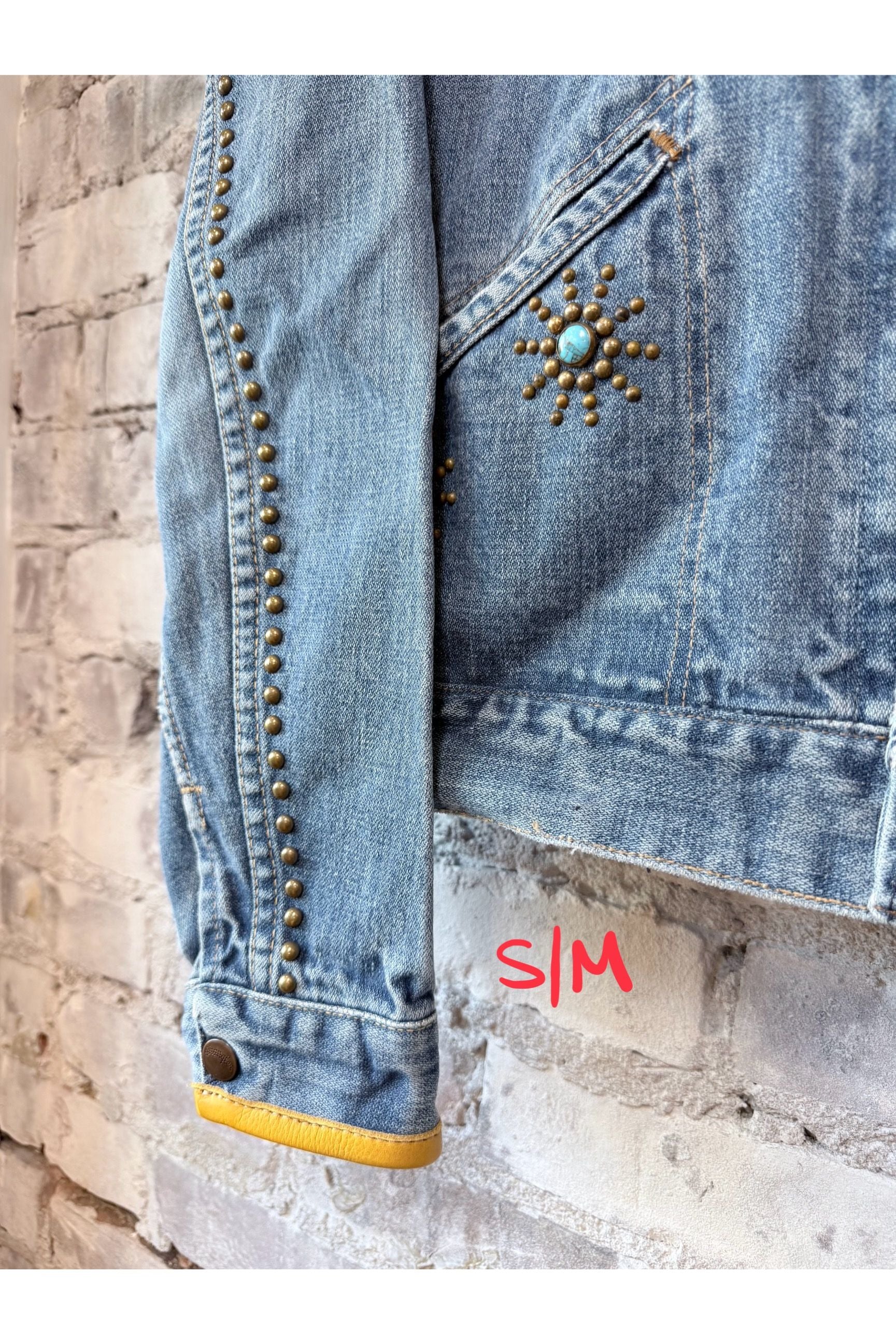 RTU1972 CALKID TURQ HOMESTUD AMERICANA SHERPA JKT - Vintage Patina - DUNE + SALT