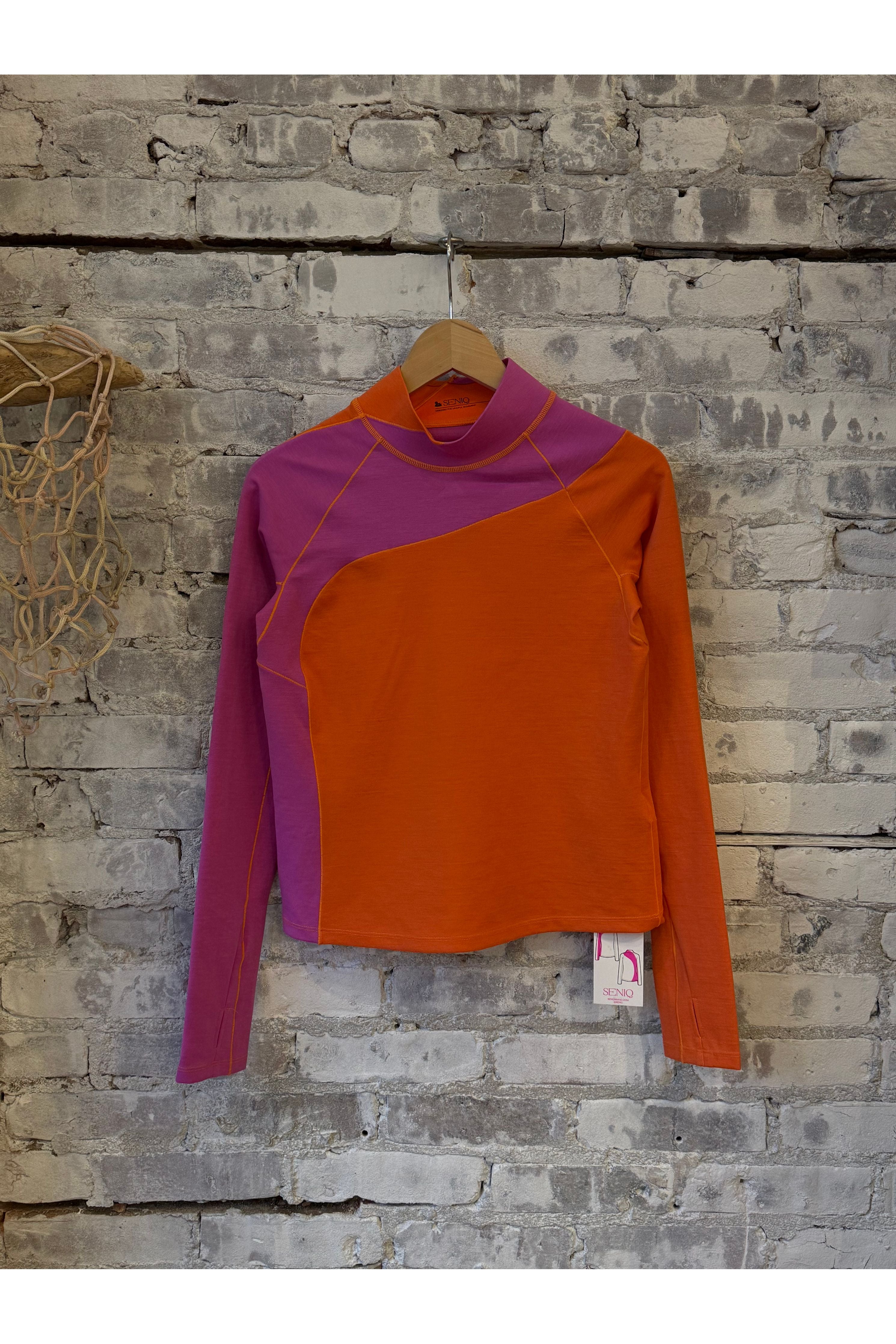 極美品　2023 Verve Mock Neck Shirts モックネック black Mock Neck Basic | Equestrian Womens Merino Wool Basic Shirt