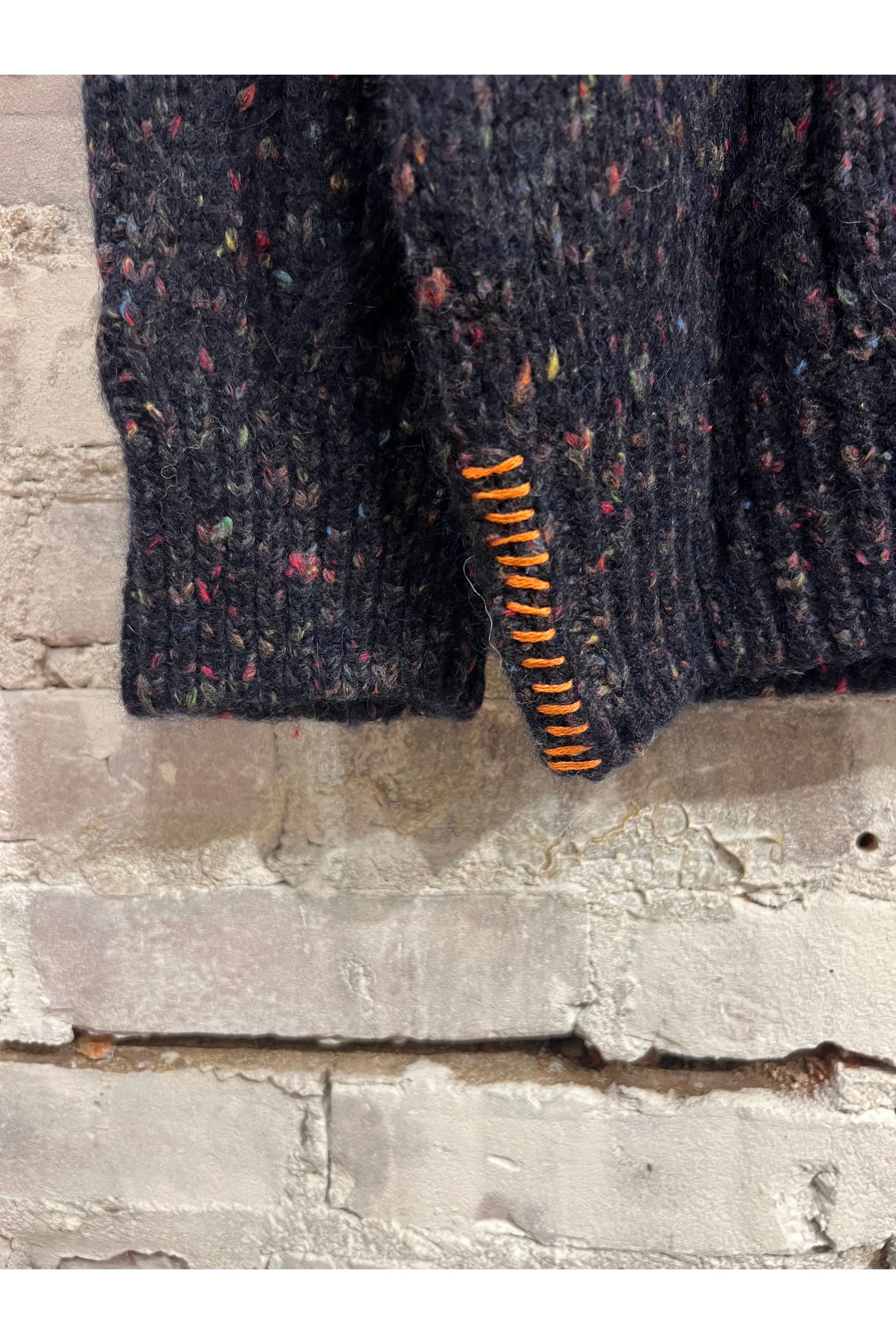 Over P's Cable Knit Donegal Sweater - Blue/Navy - DUNE + SALT