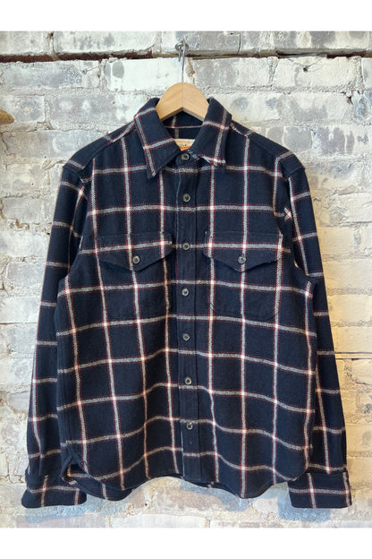Kamas Wool Plaid Shirt - Navy - DUNE + SALT