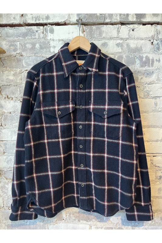 Kamas Wool Plaid Shirt - Navy - DUNE + SALT