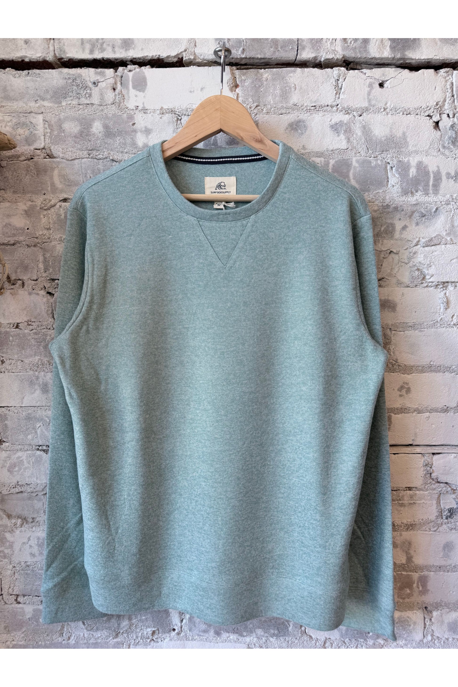Butch Cashmist Crewneck - Aqua Heather - DUNE + SALT