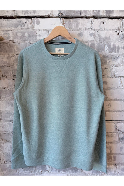 Butch Cashmist Crewneck - Aqua Heather - DUNE + SALT