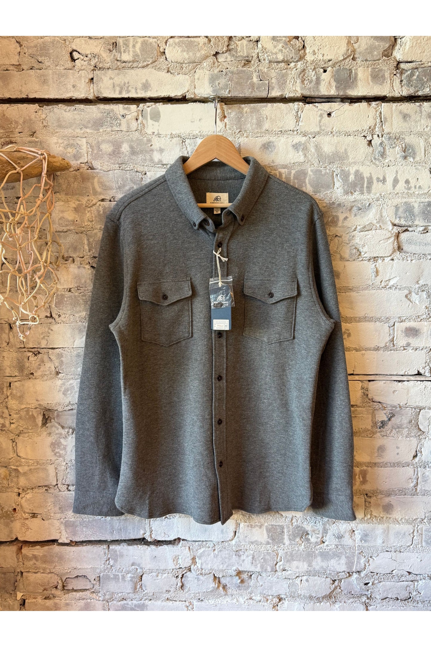 Rex Soft Knit Shirt - Charcoal Heather - DUNE + SALT