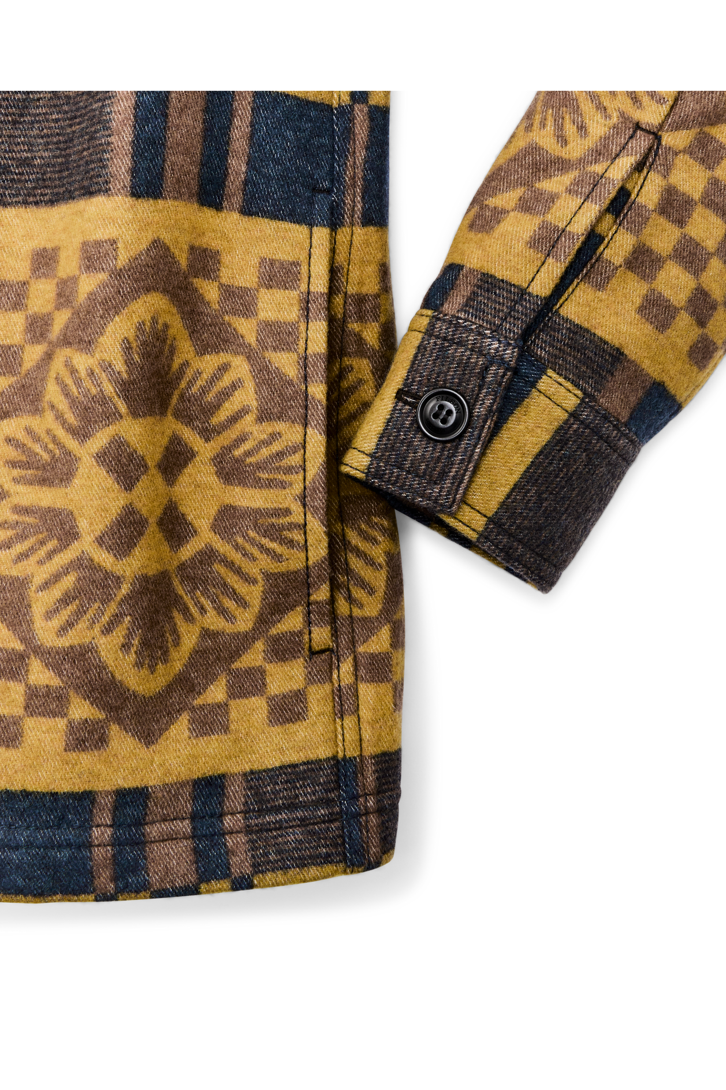 Blanket Wool Overshirt - Flower Blanket Plaid / Bronze Brown - DUNE + SALT