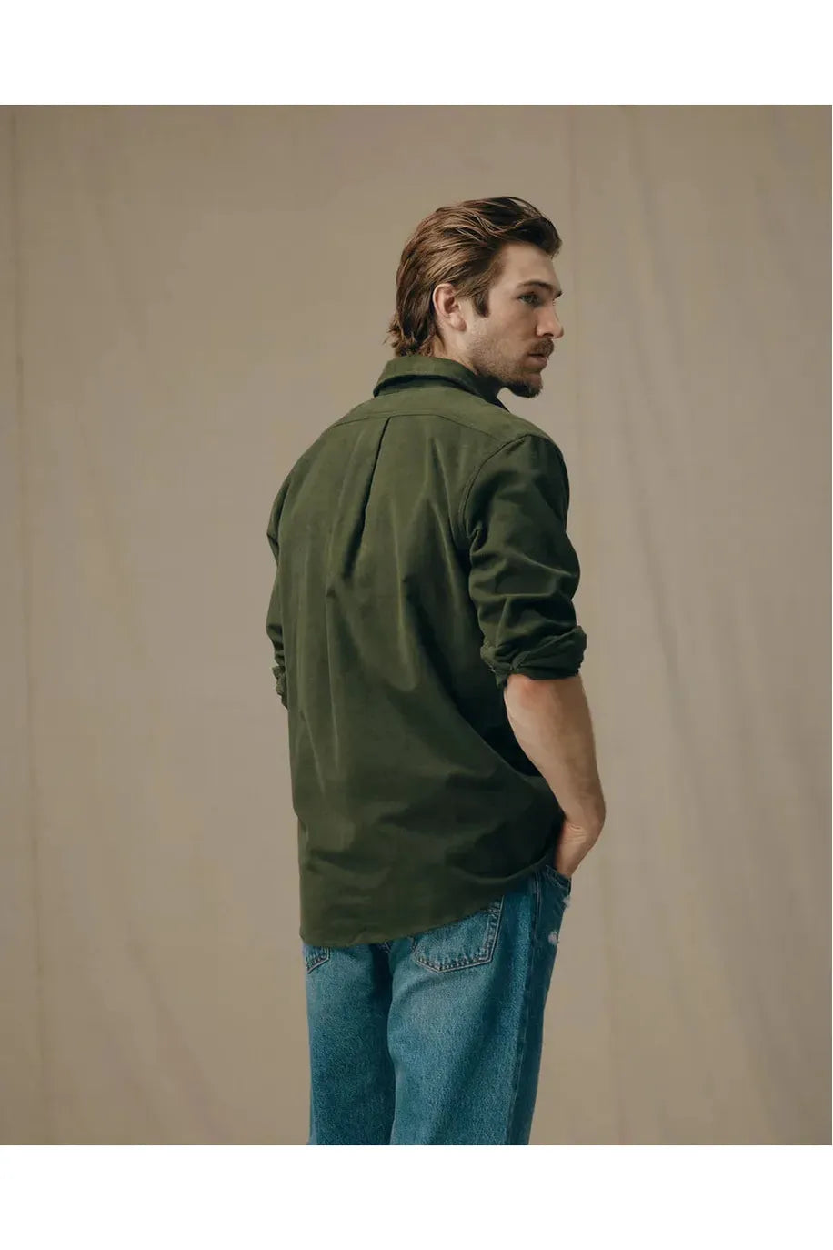 Moleskin Seattle Shirt - Dark Olive - DUNE + SALT