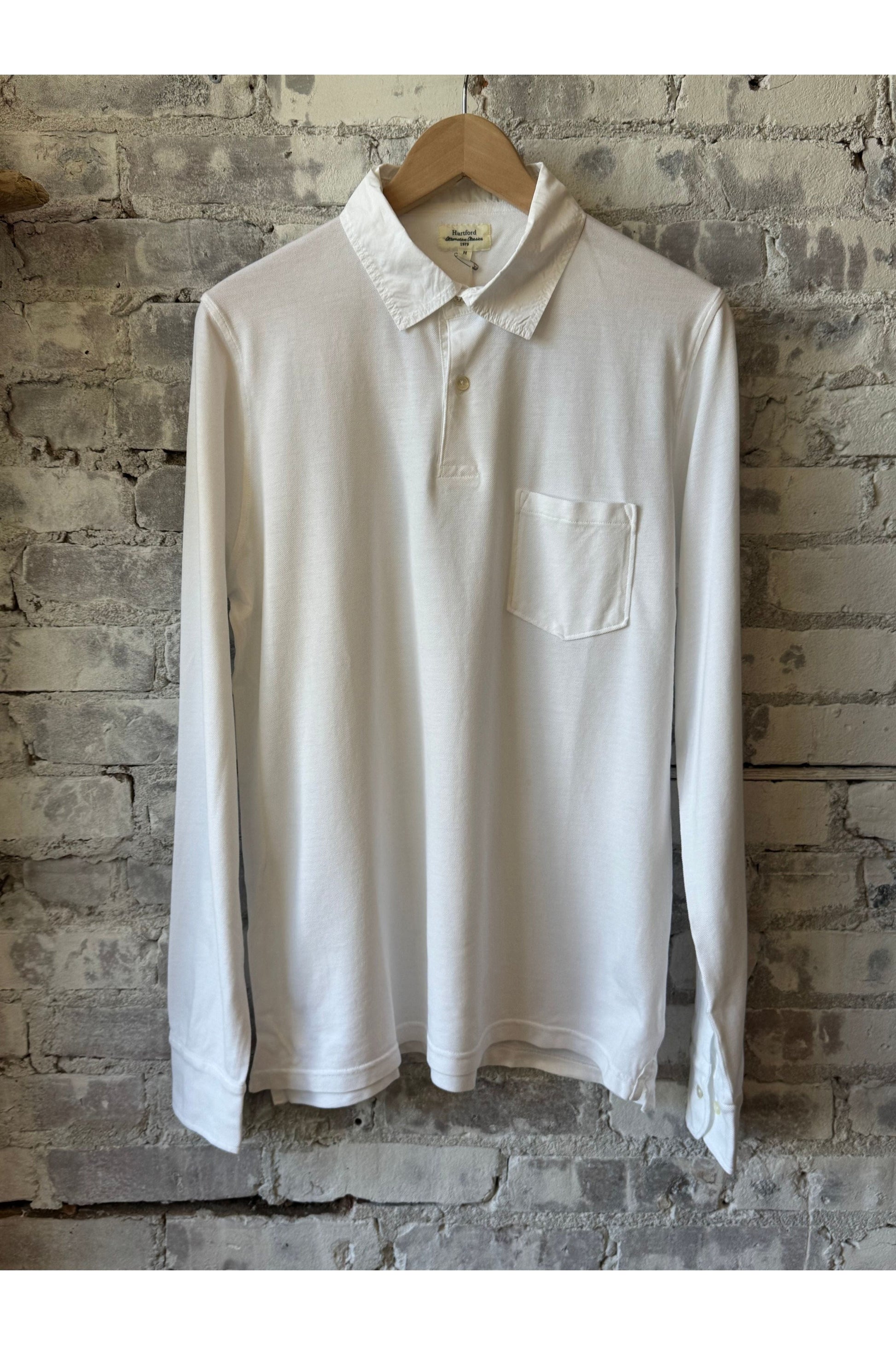 Cotton Piqué Rugby Polo - White - DUNE + SALT