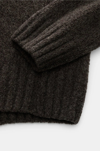 Grainy Crewneck Jumper - Coffee - DUNE + SALT