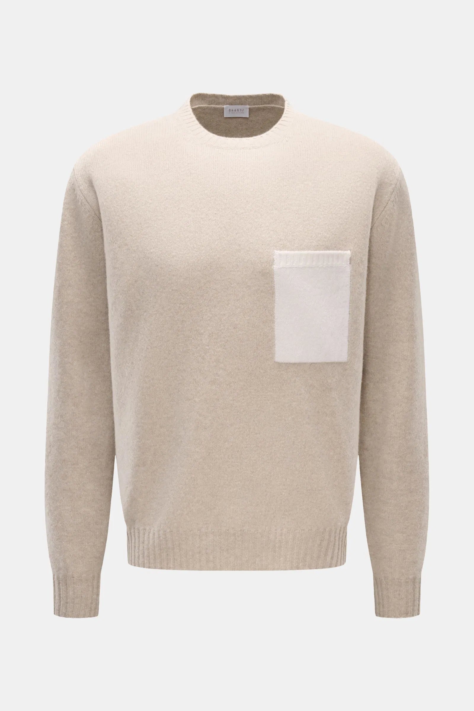 Cashmere/Wool Pocket Crew - Beige - DUNE + SALT