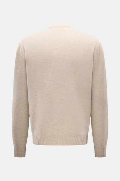 Cashmere/Wool Pocket Crew - Beige - DUNE + SALT