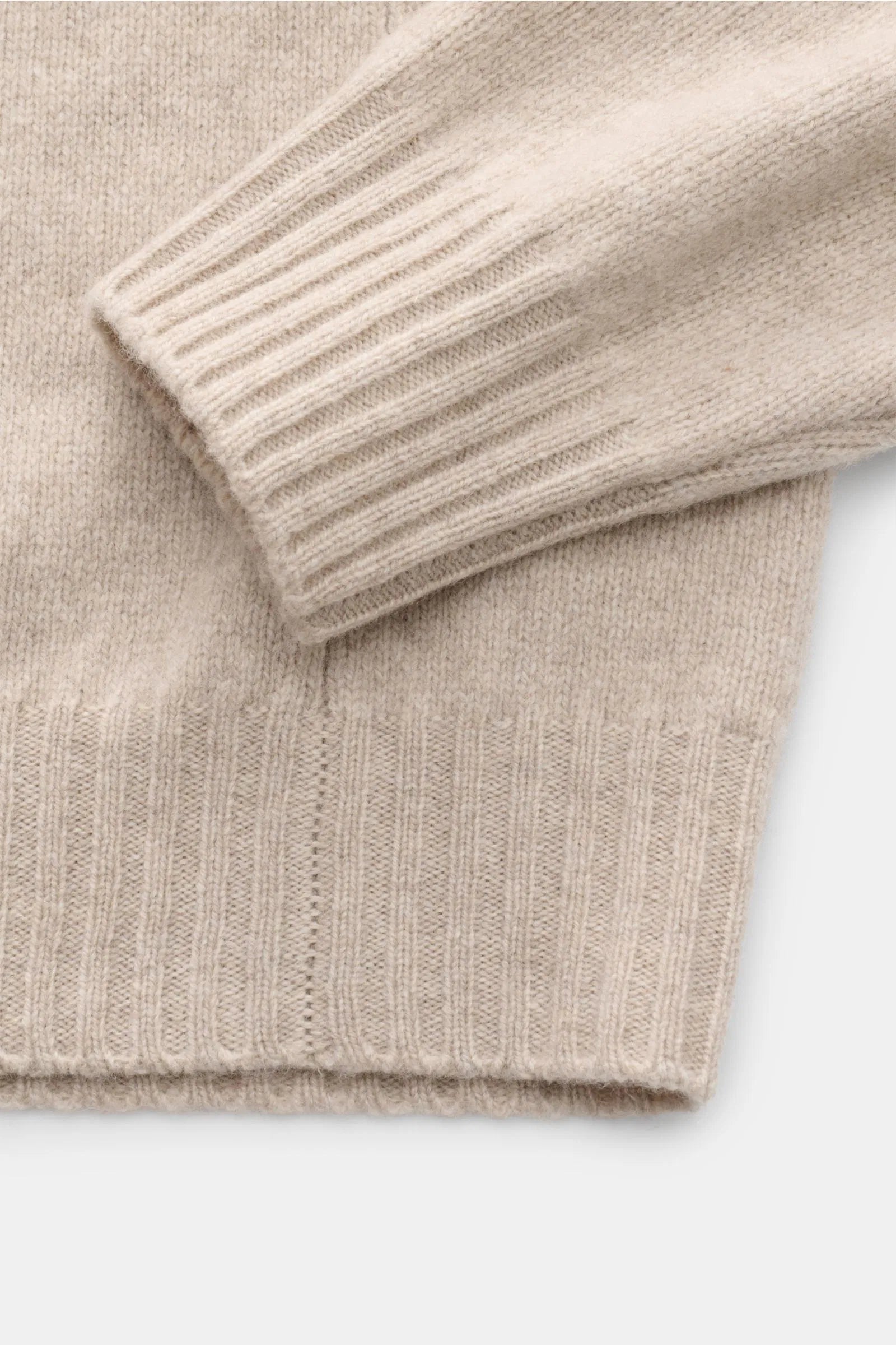 Cashmere/Wool Pocket Crew - Beige - DUNE + SALT